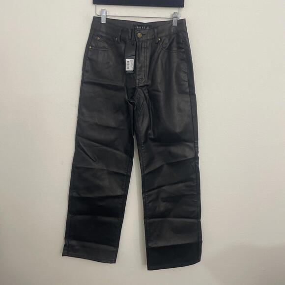 Lioness Top Model Jean black faux leather size XS NWT $99 msrp - Picture 3 of 7